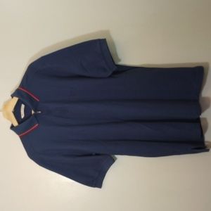 Vintage Blue Tommy Bahama Cotton Blend Zipper Polo (Large)